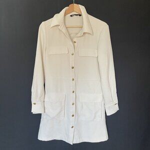 Zara Cream Long Sleeve Dress